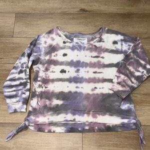 The Sweatshirt Project Purple and White Tie-Dye Sweatshirt size XLarge
